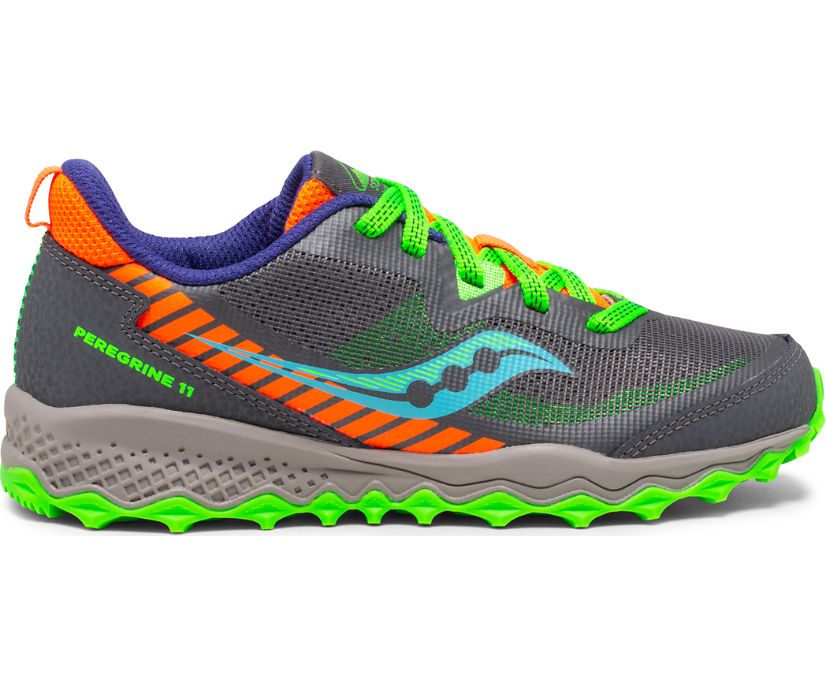 Tenis Saucony Peregrine 11 Shield Niños Grises Verdes | México 897DFMN